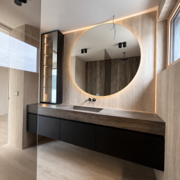 Spotless backlit mirror bathroom